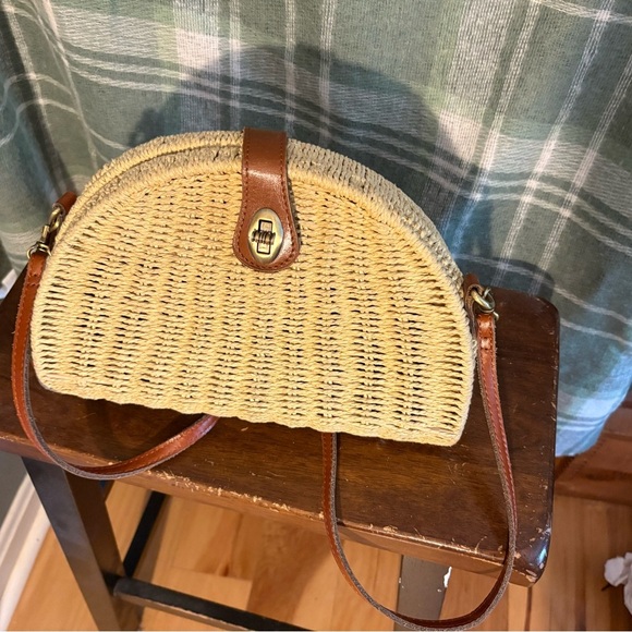Patricia Nash Tan and Brown Woven Shoulder Bag - Picture 1 of 10